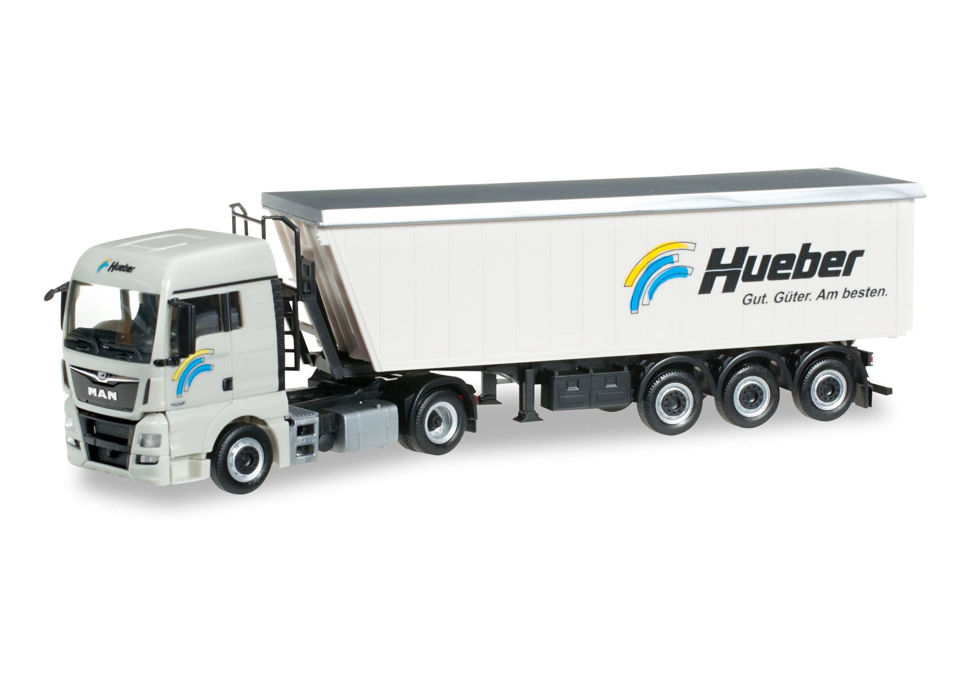 MAN TGX XLX Stöffel-Liner semitrailer "Hueber"