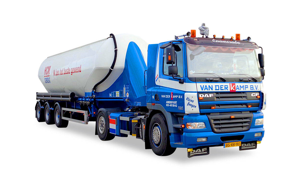 DAF CF bulk silo semitrailer "HCM Cement"