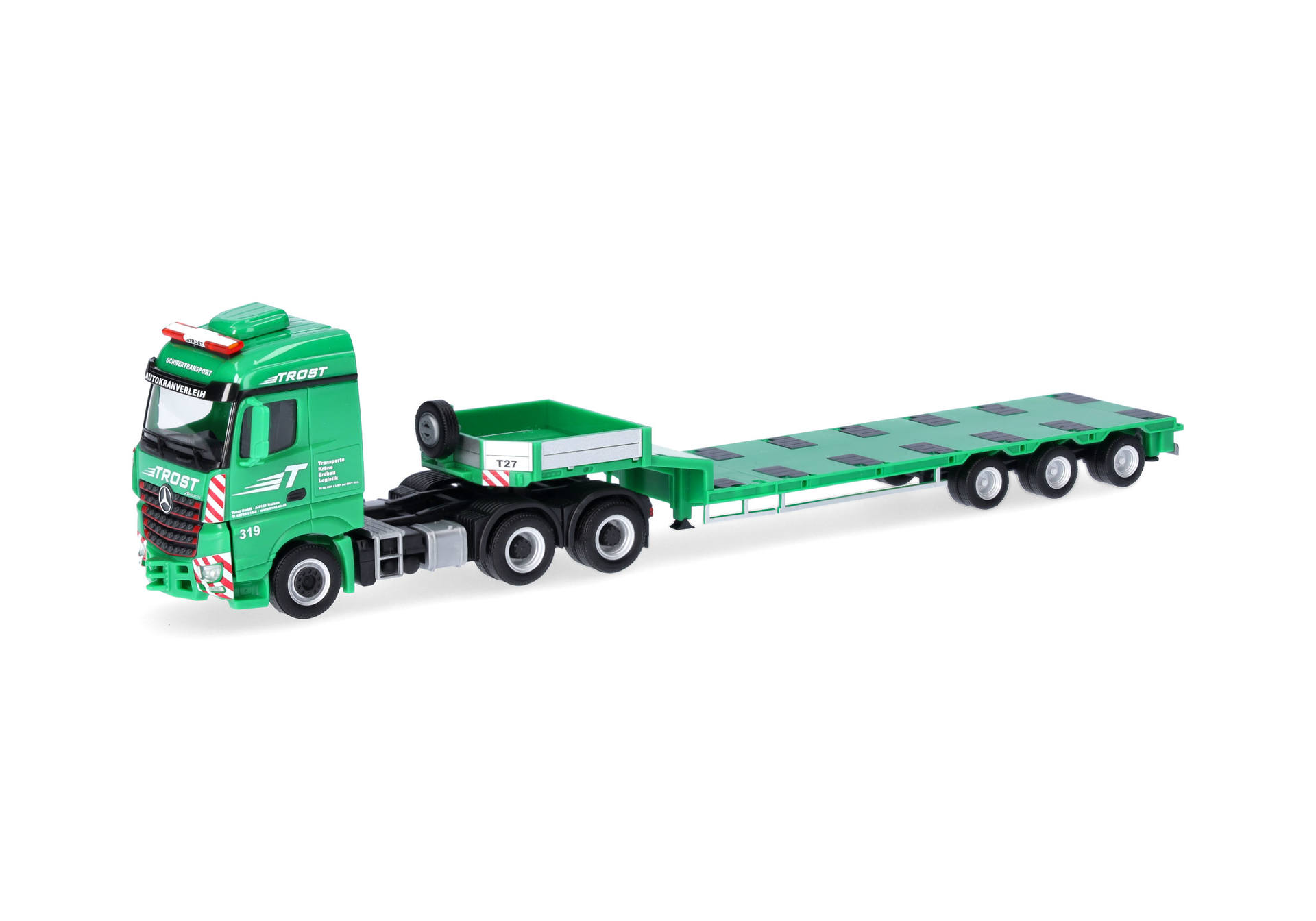Mercedes-Benz Arocs Streamspace low-boy semitrailer truck "Trost" (Austria/Traisen)