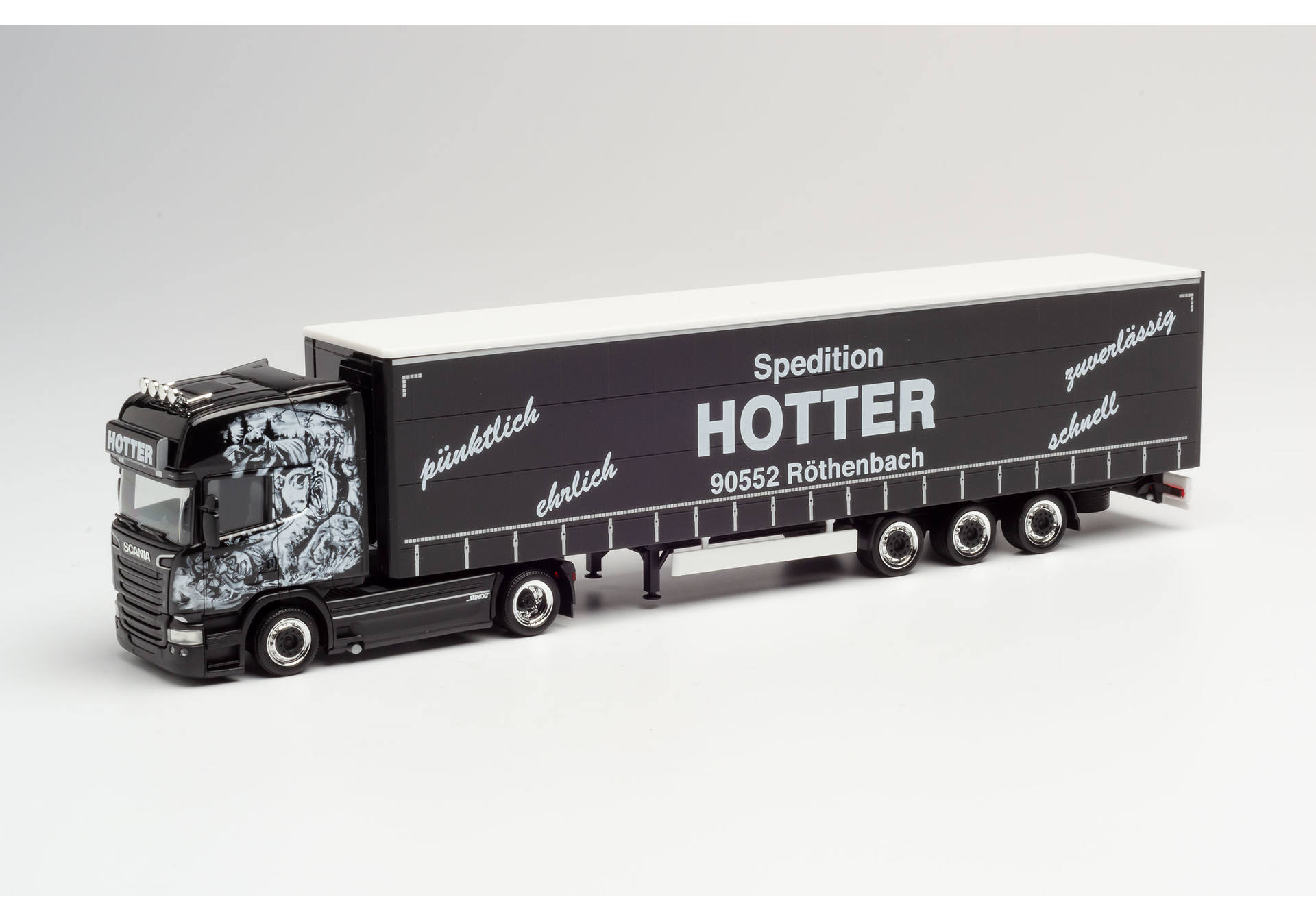 Scania TL Lowliner curtain semitrailer "hotter"