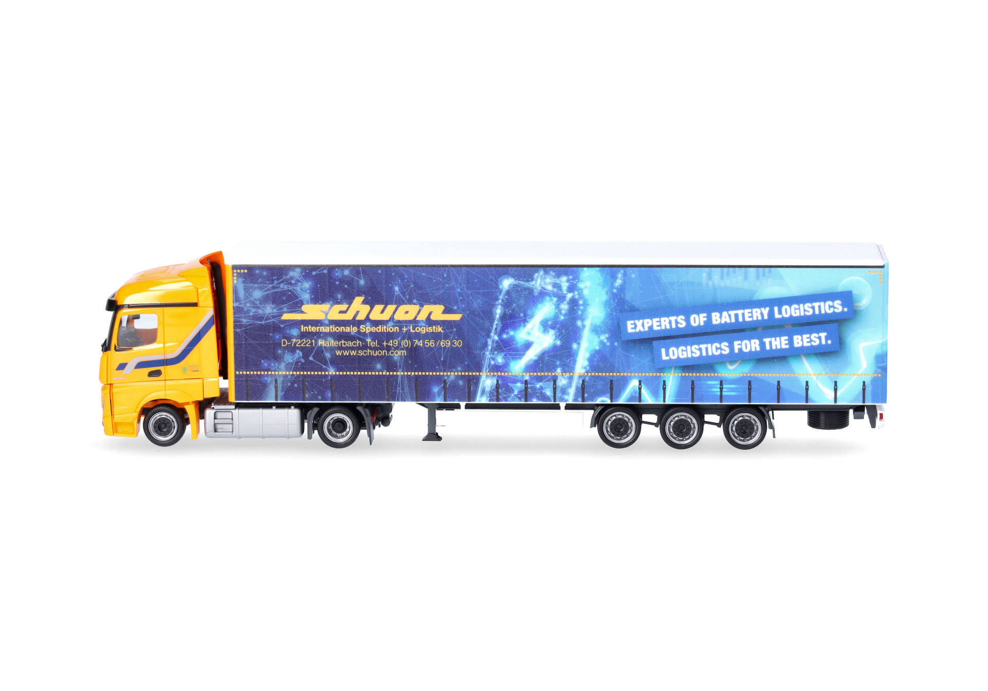 Mercedes-Benz Actros L 18 Streamspace Jumbogardinenplanen-Sattelzug "Schuon"