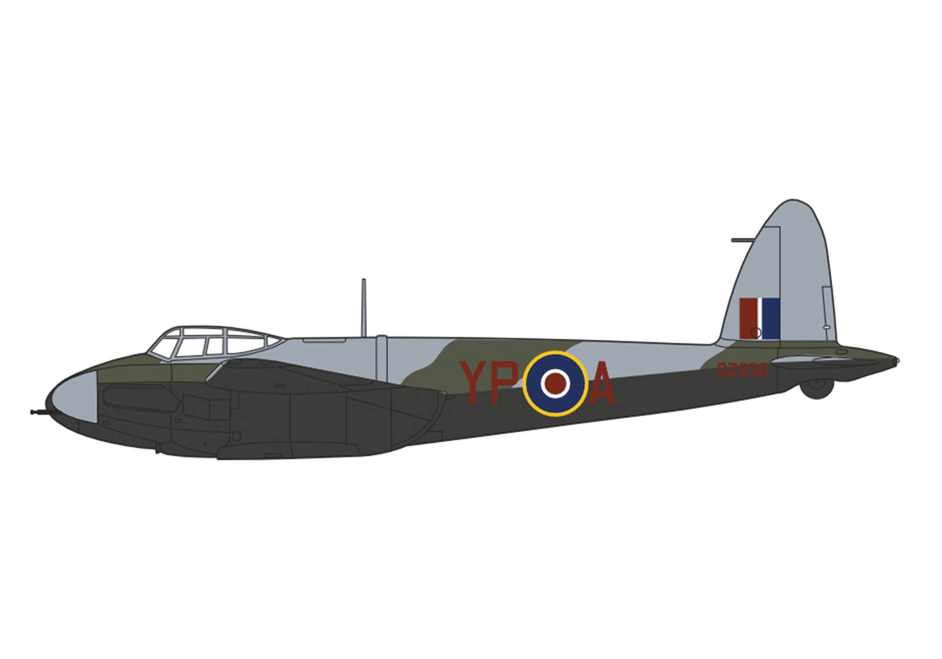 DH Mosquito NF Mk.II  - P.G.Wykeham-Barnes, RAF No.23 Sqn., Malta 1943 - DZ230 / YP-A