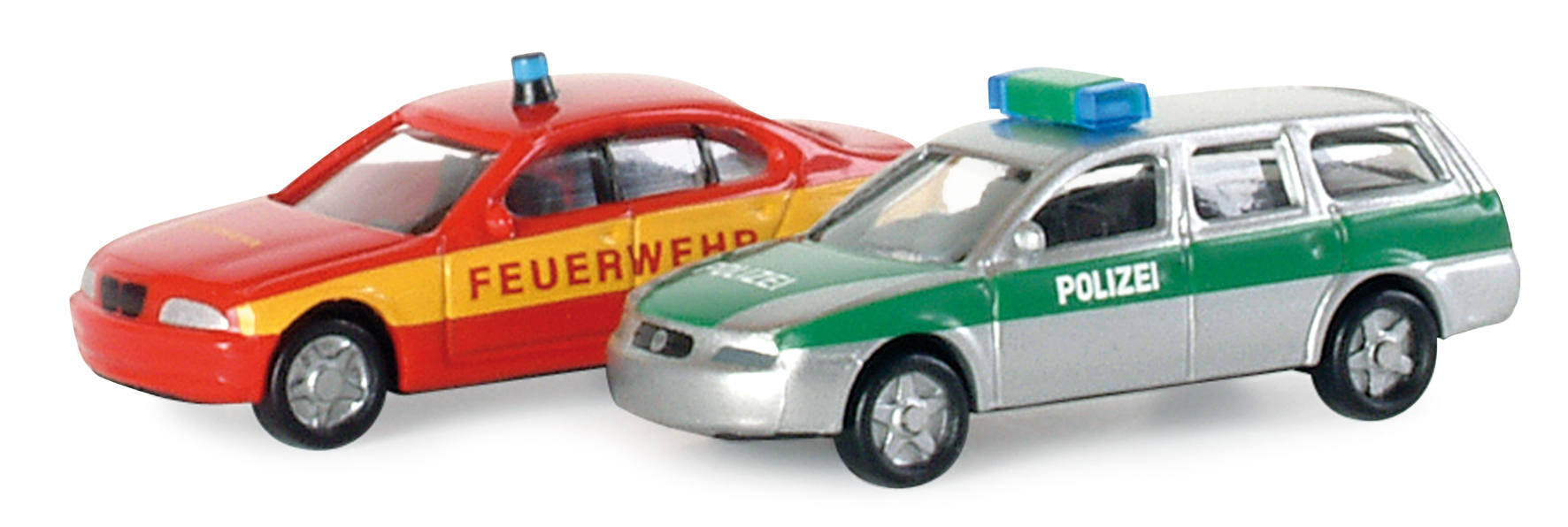 passenger cars set BMW 3 "fire department" / VW Passat "Police department"