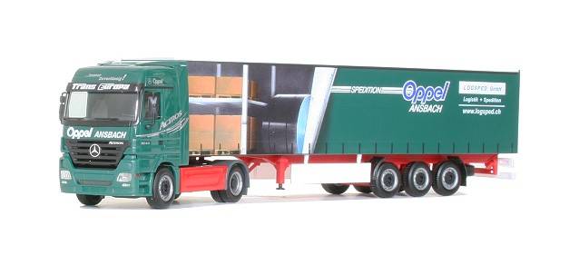 Mercedes-Benz Actros LH curtain canvas semitrailer "Oppel"