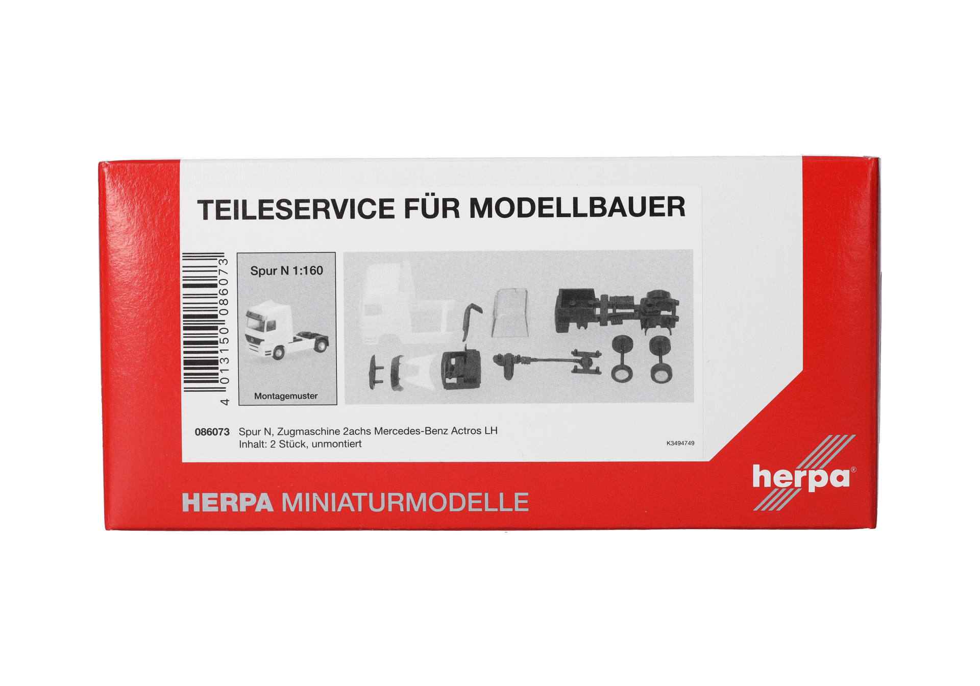 Teileservice, Spur N (1:160), Zugmaschine 2achs Mercedes-Benz Actros LH (1996), 2 Stück