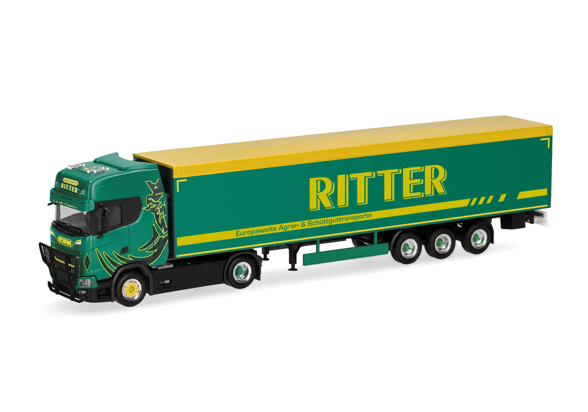 Scania CS 20 HD walking-floor semitrailer truck "Ritter-Trans Illertissen"