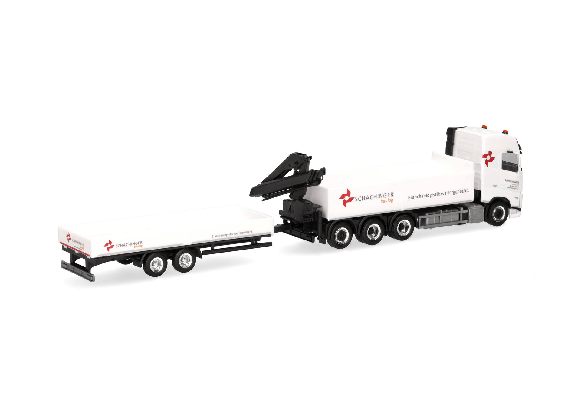 Volvo FH GL 2020 Pritschen-LKW 4achs mit Tiefbetttandemanhänger 2achs "Schachinger" (Österreich)