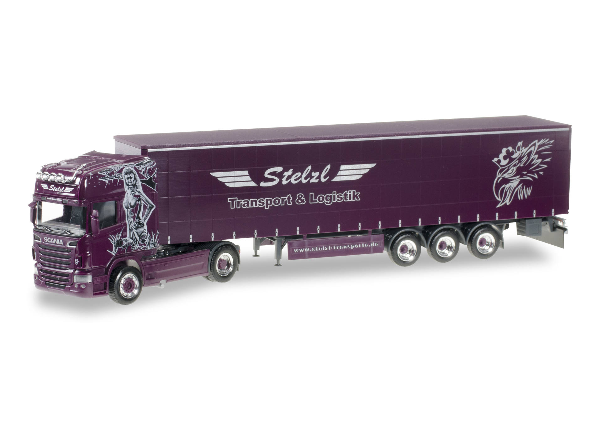 Scania R 09 TL curtain canvas semitrailer "Stelzl"