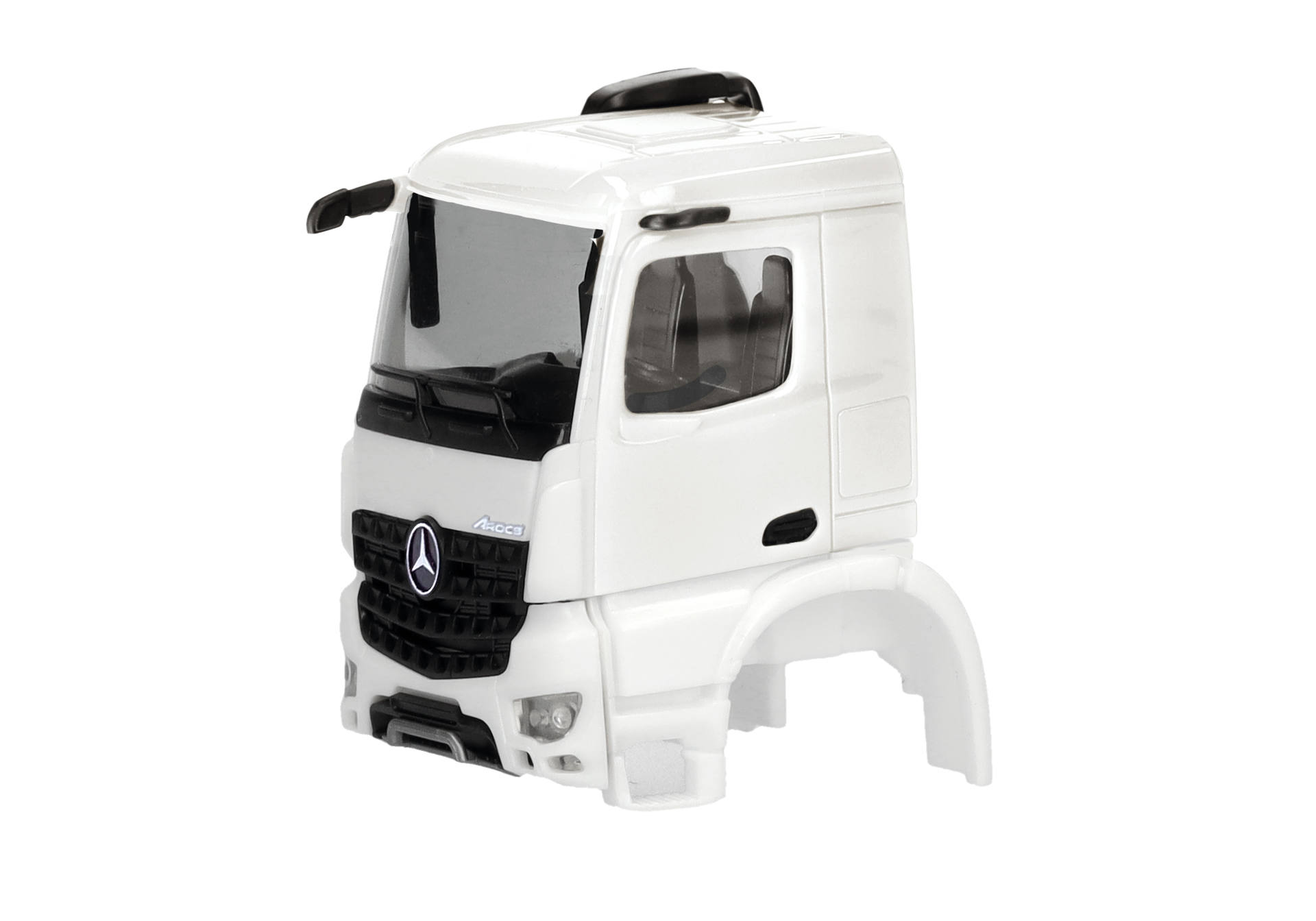 truck cabin, white truck, cab front, grille, toy model