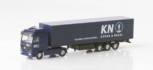 Mercedes-Benz Actros LH curtain canvas semitrailer "Kuehne & Nagel"