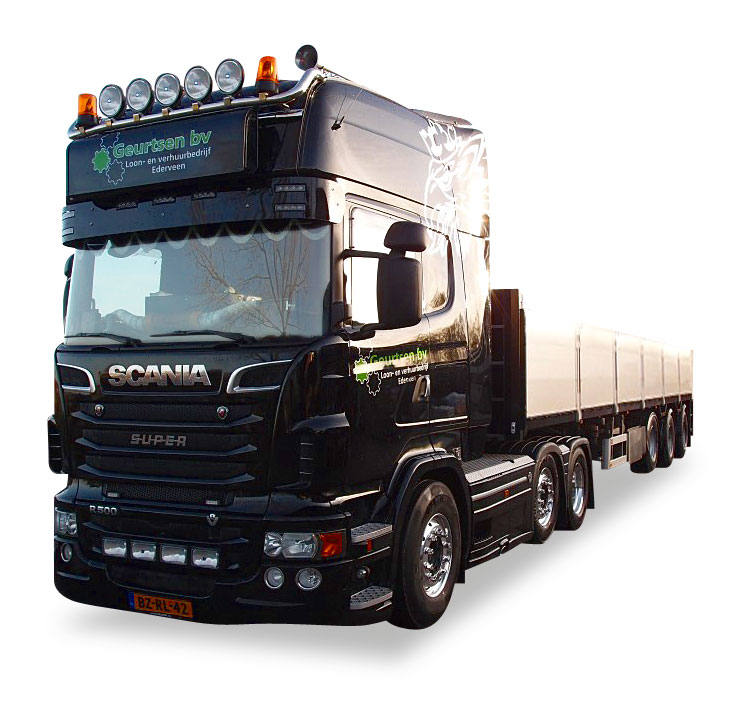 Scania R TL 6x2 stone transporter semitrailer "Geurtsen"