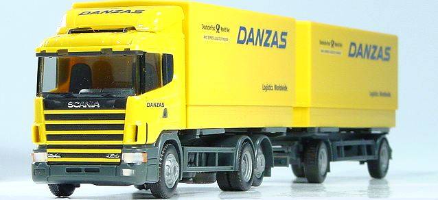Scania 124 interchangeable pick up trailer "Danzas"