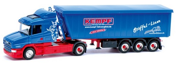 Scania Hauber Kempf Stöffel-Liner-Sattel train Kippkinematik with movable tailgate 2A/3A