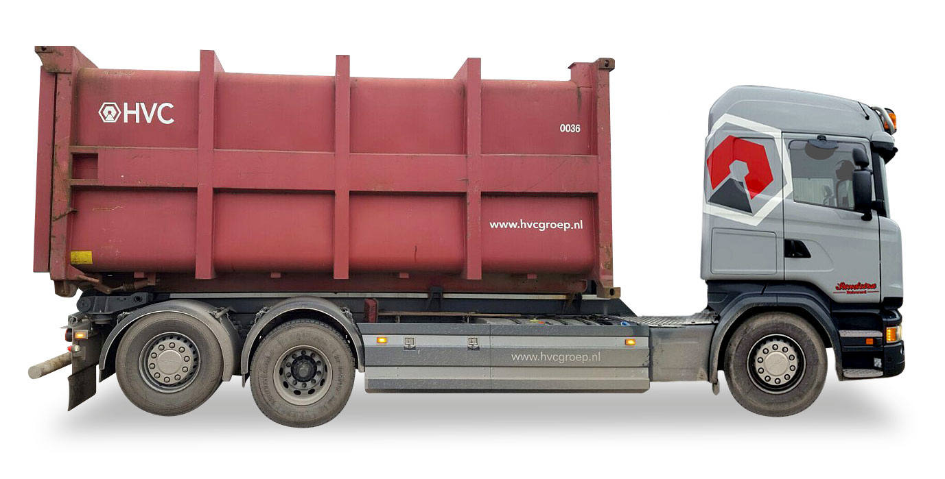 Scania R Abrollcontainer-Hängerzug "Sandstra"