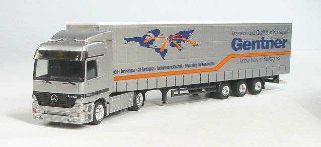 Mercedes-Benz Actros L jumbo curtain canvas semi truck "Gentner"