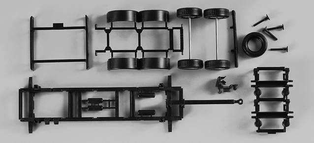 Chassis for tandem trailer swap body 2-axle (7,15m) Content 2 pieces