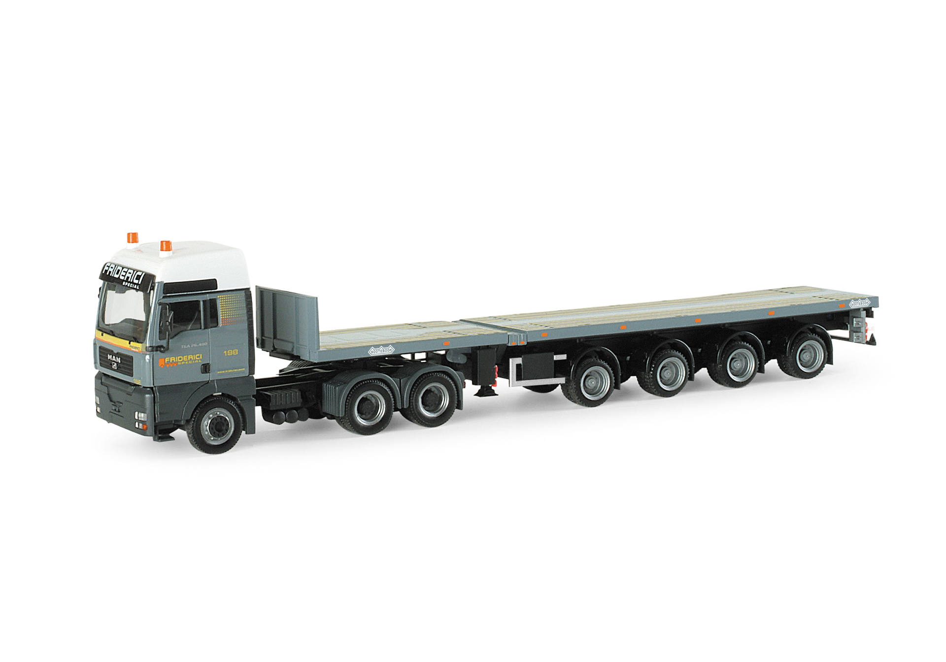 MAN TGA XXL Nooteboom Teletrailer-Sattelzug "Friderici" (CH)