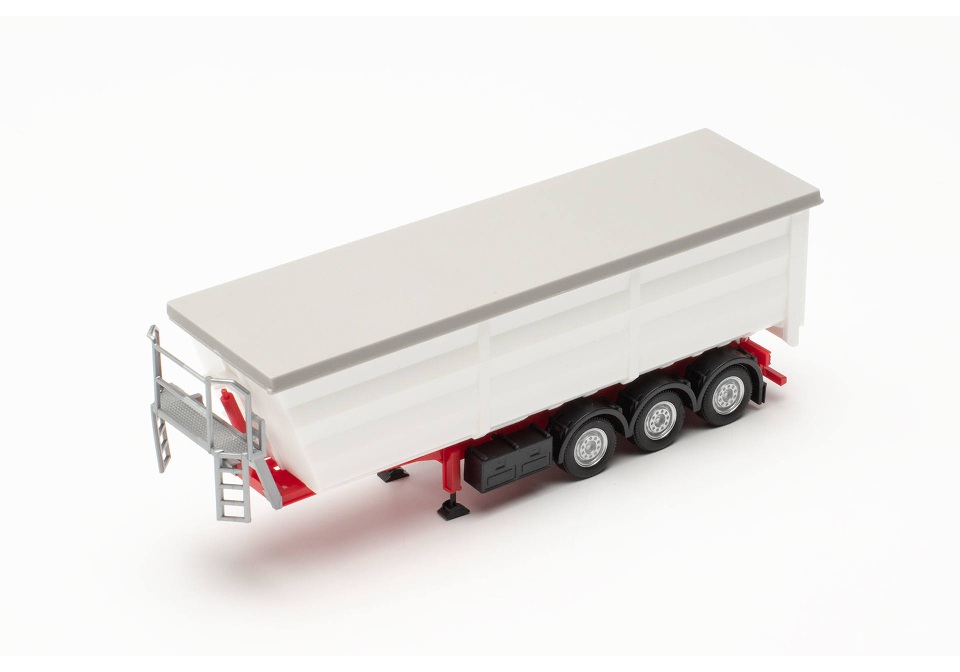Steel dump trailer, white