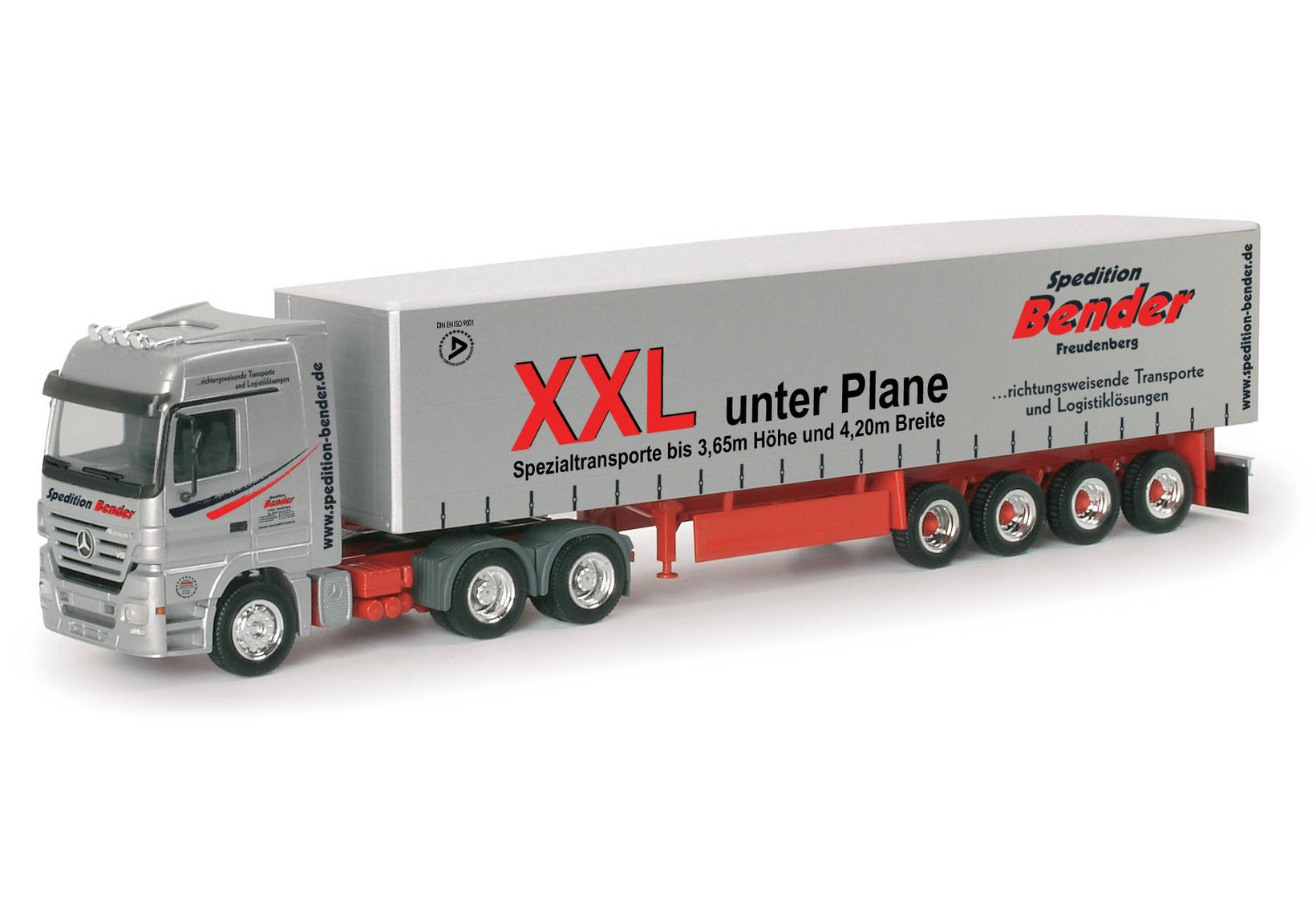 Mercedes-Benz Actros LH 02 Gardinenplanen-Sattelzug "Bender"