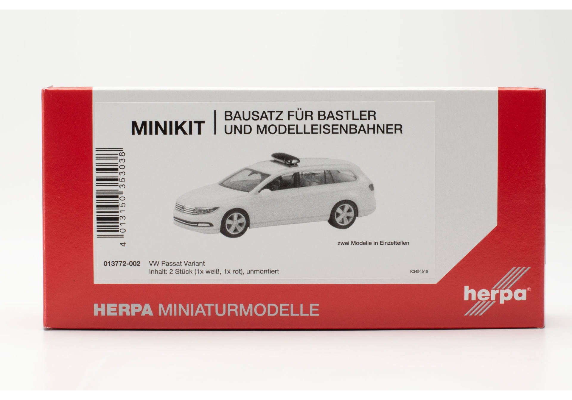 Herpa MiniKit: 2 x Volkswagen (VW) Passat Variant mit Warnbalken