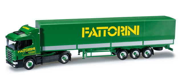 Scania 144 Planen-Sattelzug "Fattorini"