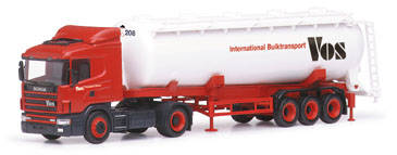 Scania 124 HL Kippsilo saddle train 2a/3a