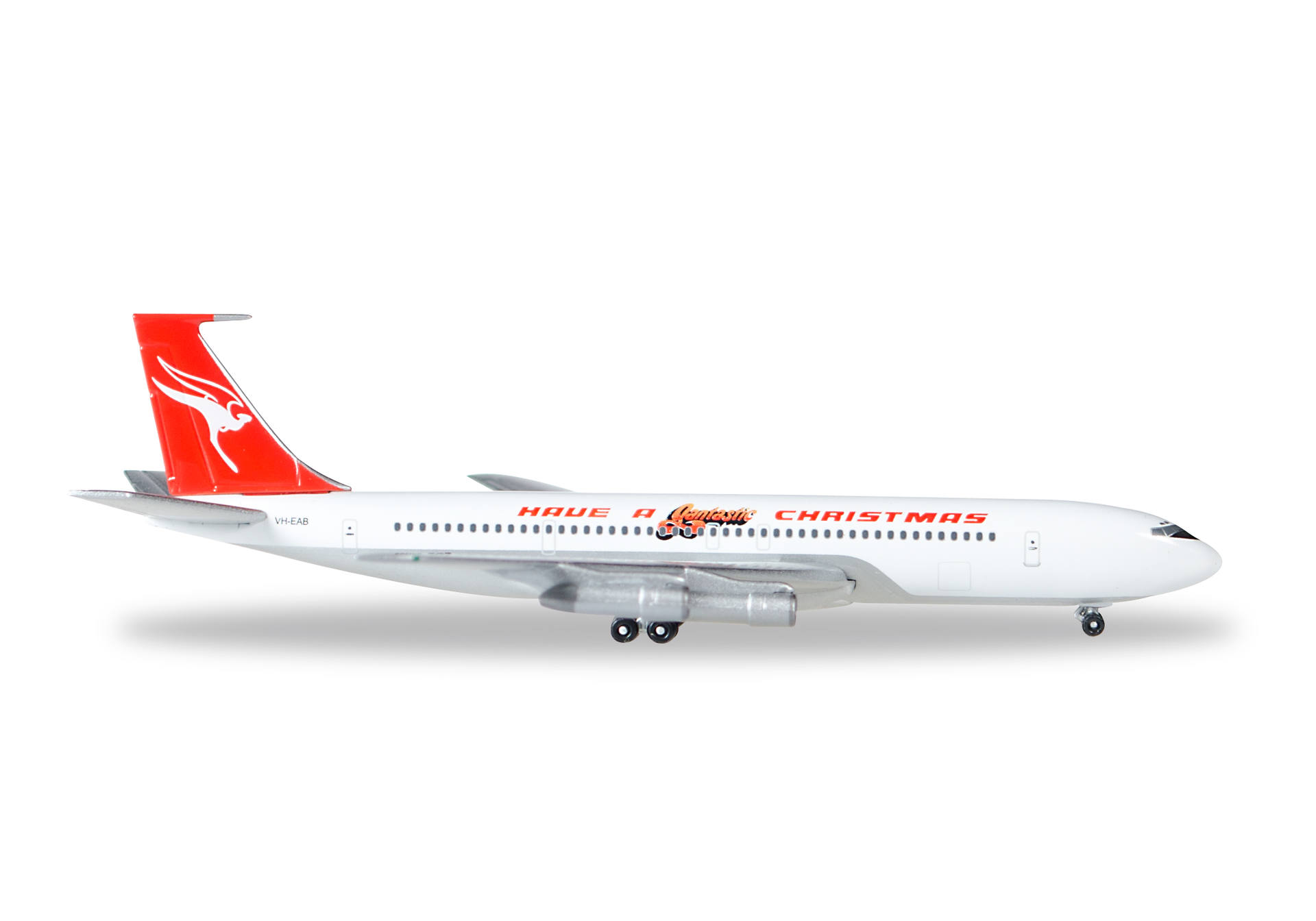 Qantas Boeing 707-300C "Have a Qantastic Christmas"