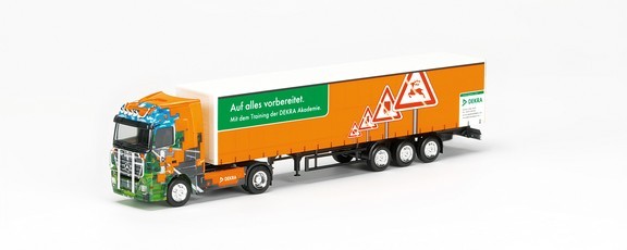 Mercedes-Benz Actros LH curtain canvas semitrailer "DEKRA"
