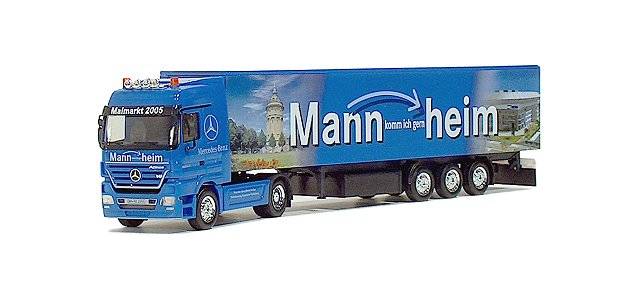 Mercedes-Benz Actros curtain canvas semitrailer "May Market Mannheim 2005"