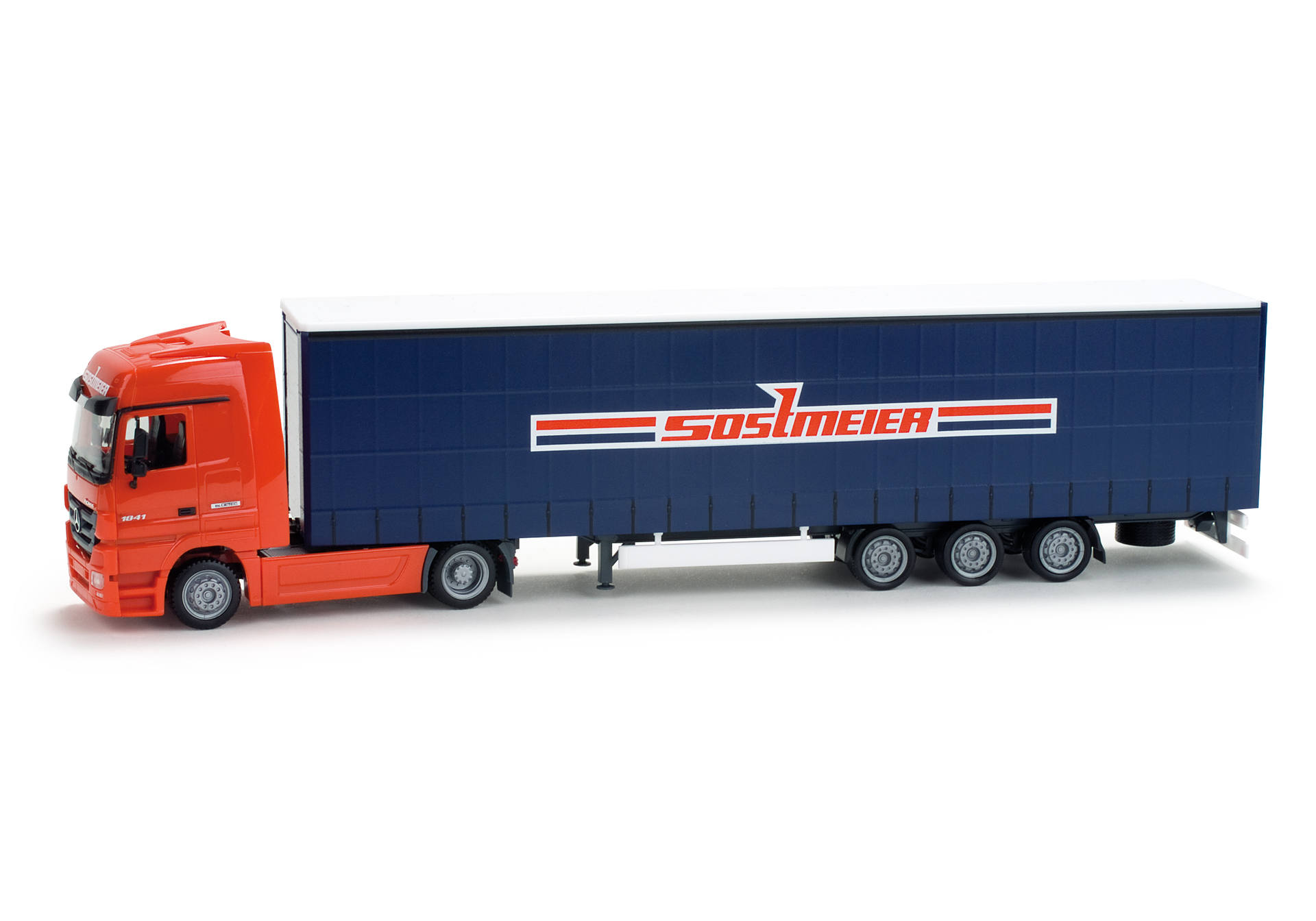 Mercedes-Benz Actros LH jumbo curtain canvas semitrailer "Sostmeier"