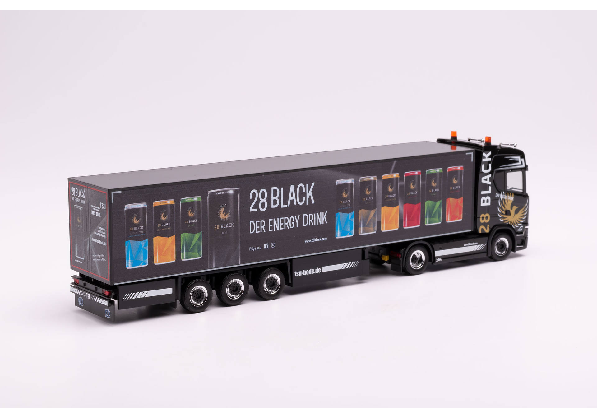 Scania CS 20 HD refrigerated box semitrailer "TSU Bode/ 28 Black"