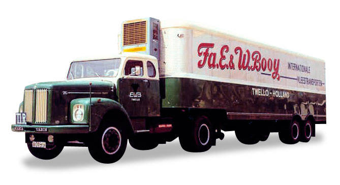 Scania Hauber refrigerated semitrailer "Booy"