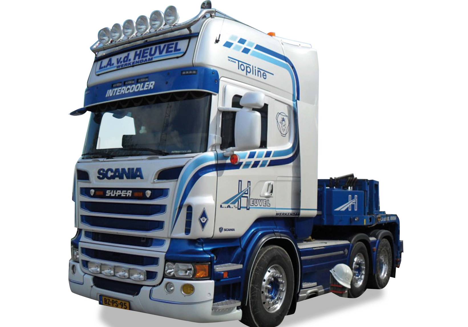Scania R TL semi low-boy semitrailer"v.d.Heuvel"