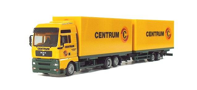 MAN TGA XXL Jumbowechselkoffer-Hängerzug "Spedition Centrum"