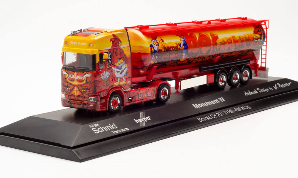 Scania CS 20 high roof silo semitrailer "Herpa Monument IV / Jürgen Schmid"