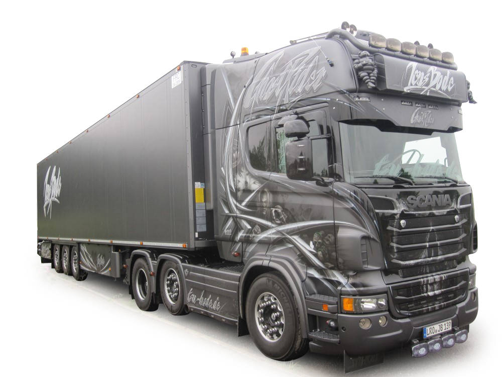 Scania R TL with refrigerated box semitrailer "Jens Bode"