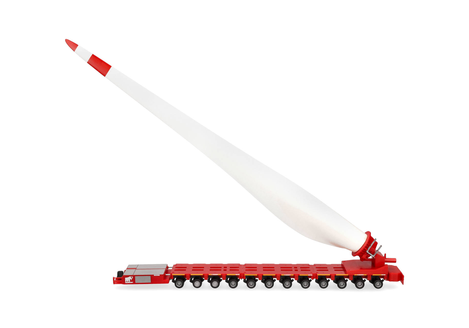 Flügeltransport Goldhofer FTV 300 mit Windradflügel "Mammoet" (Niederlande)