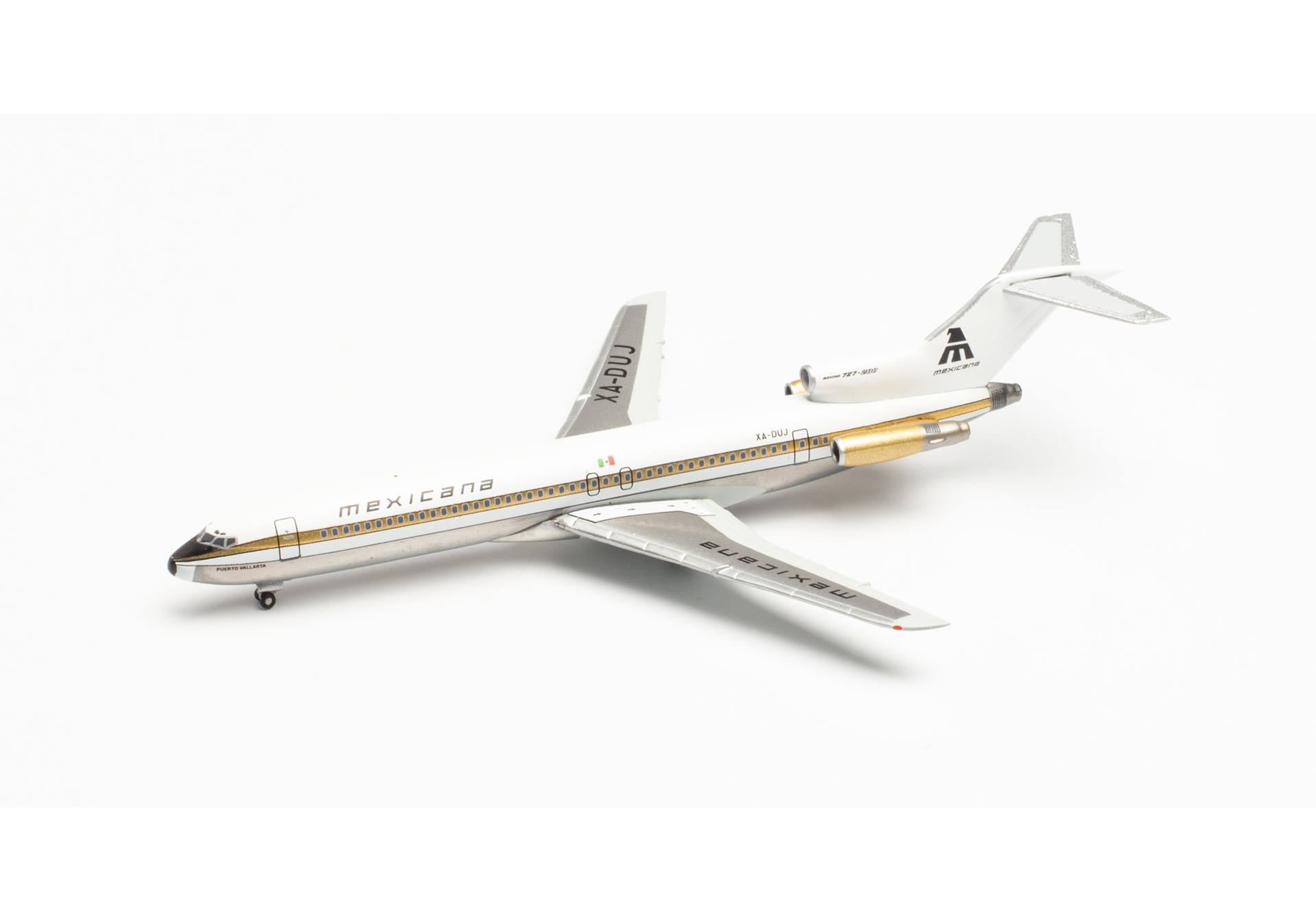 Mexicana de Aviación Boeing 727-200 - Centenary Series - “Golden Aztec” livery – XA-DUJ “Puerto Vallarta”