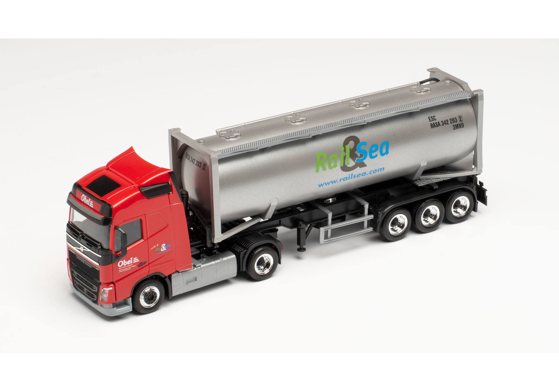 Volvo FH Gl. 30 ft. Drucksilocontainer-Sattelzug „Obel“