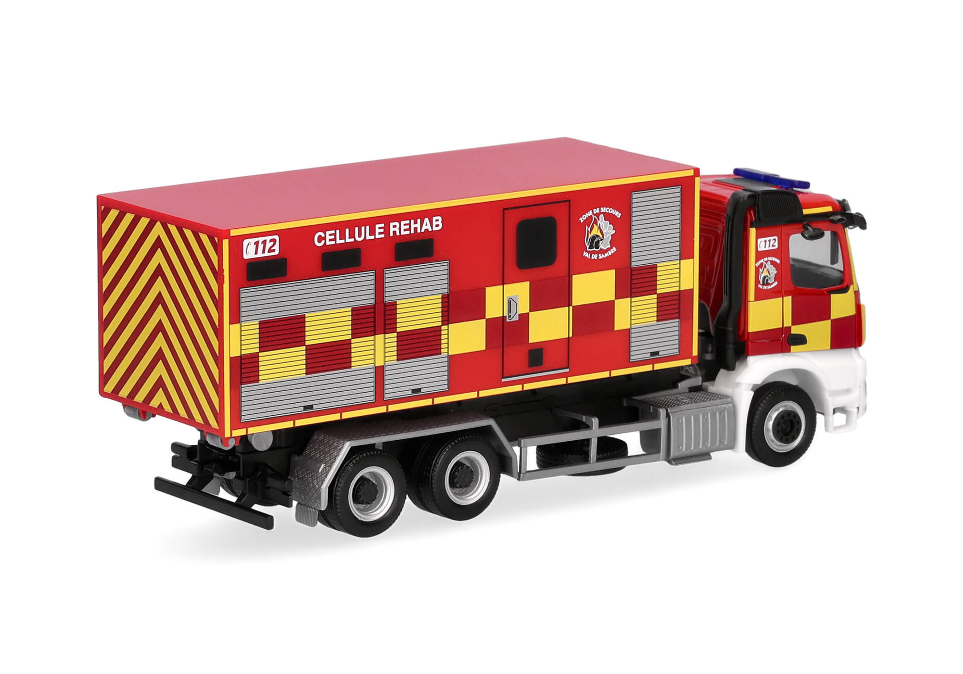 Mercedes-Benz Arocs M interchangeable truck 3axles "Pompiers Cellule Rehab" (Belgium)