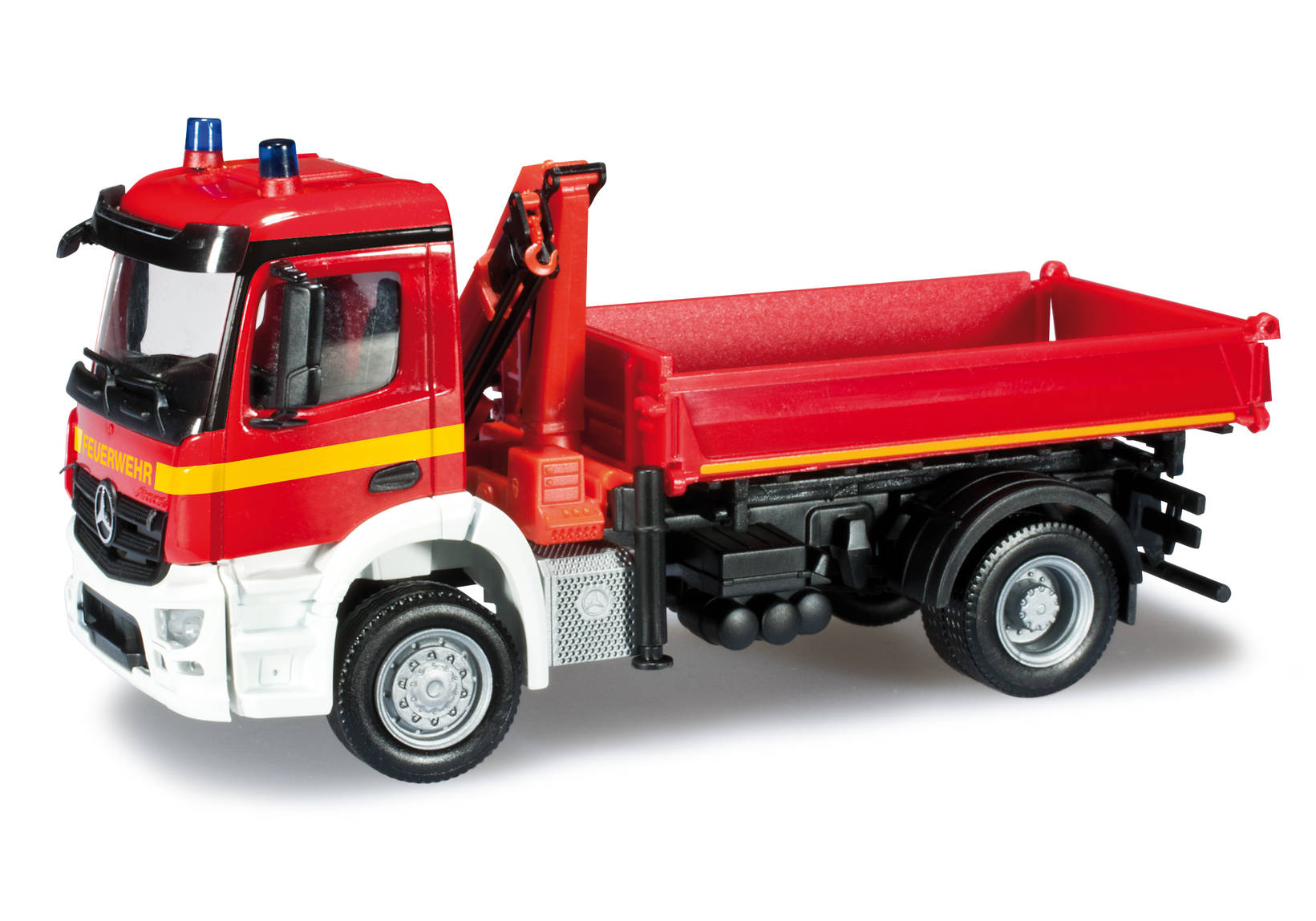 Mercedes-Benz Antos S Allradkipper mit Ladekran "Feuerwehr"