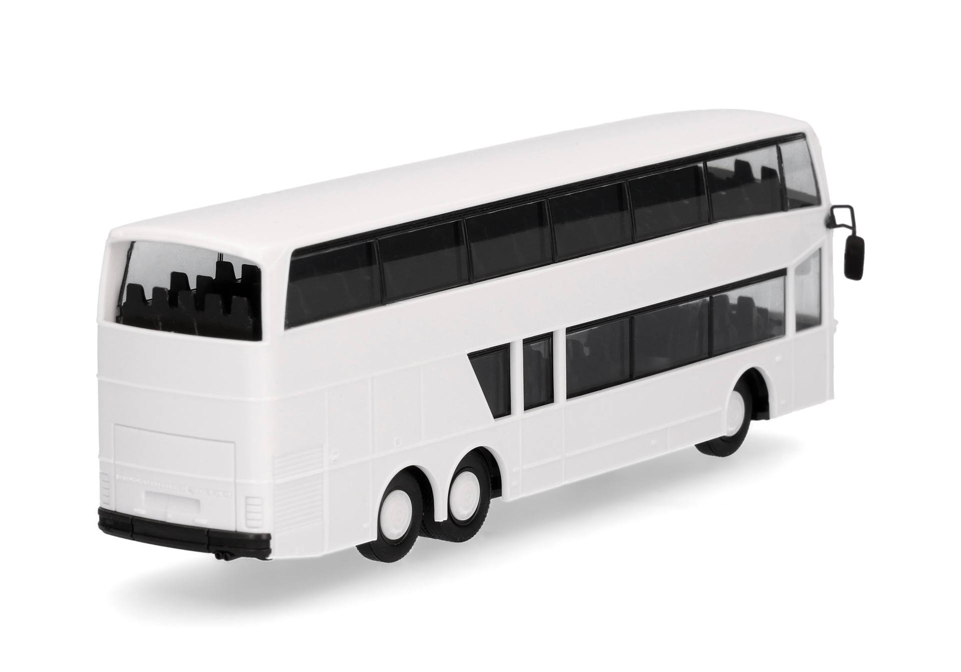 double-decker, bus, white, model, toy