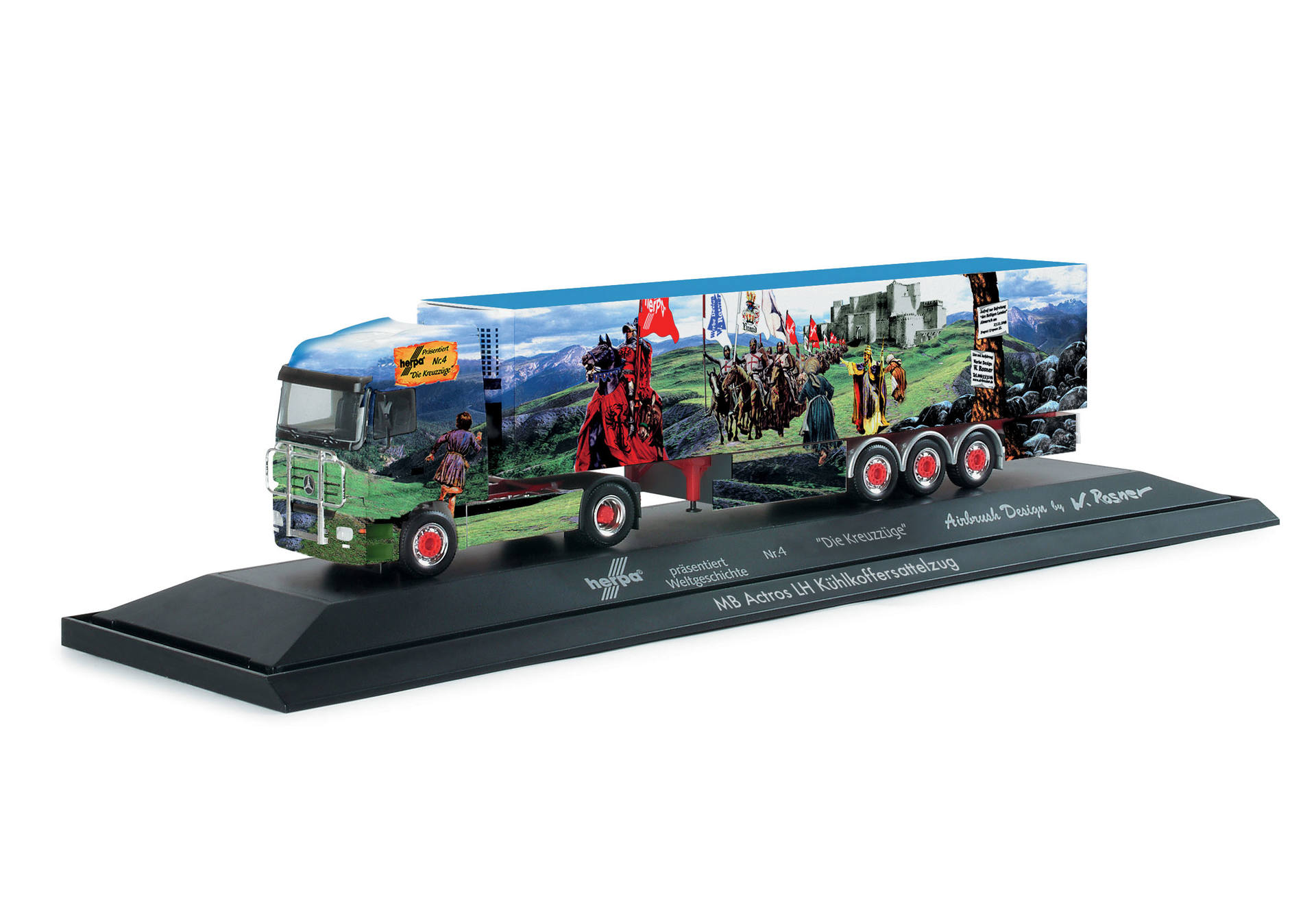 Mercedes-Benz Actros LH Kühlkoffer-Sattelzug "Herpa präsentiert 4 / Die Kreuzzüge", PC