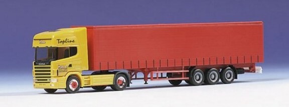 Scania 124 TL curtain plane saddle train 2A/3A