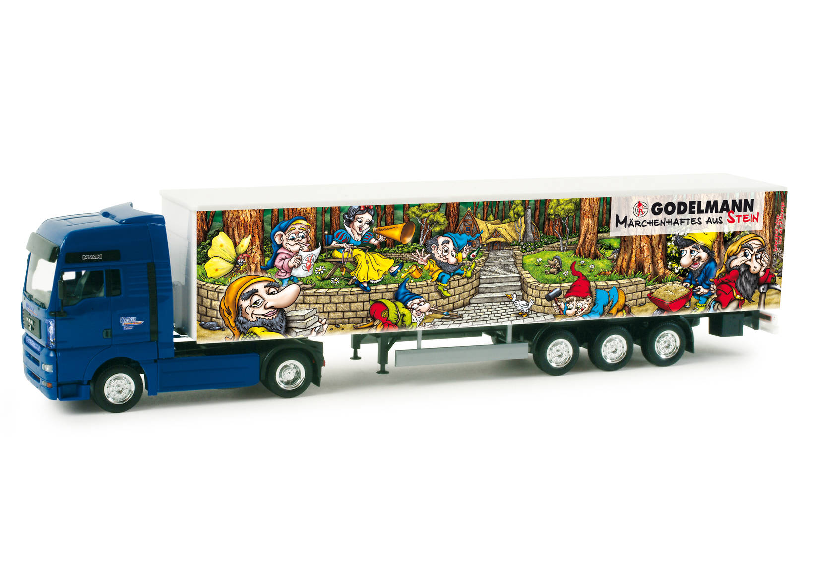MAN TGA XXL curtain canvas semitrailer "Godelmann fairy tale truck II"