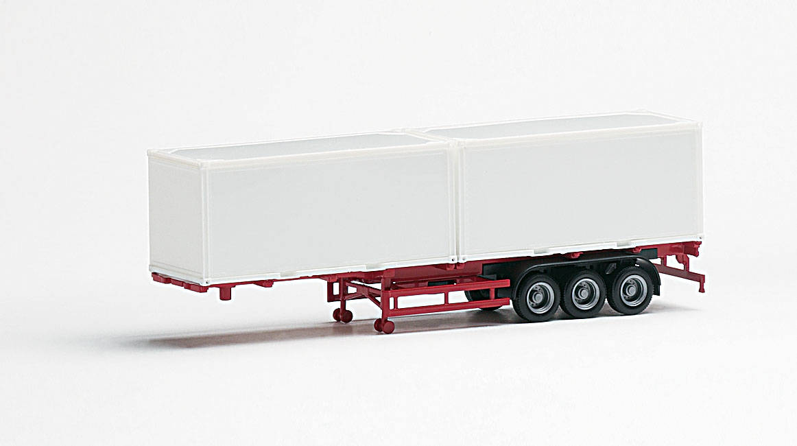 40ft. Container trailer with u-protection (2x20 ft Container), 3a
