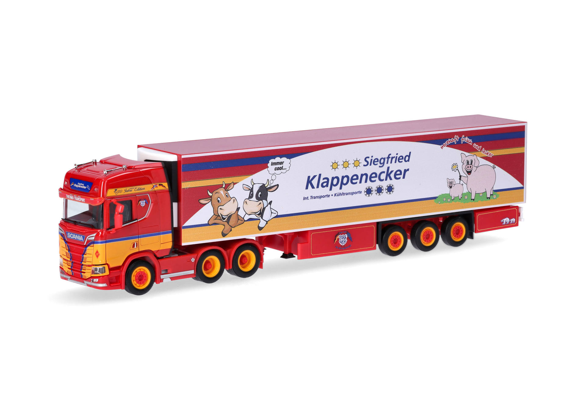 Scania CR 20 HD refrigerated box semitrailer "Klappenecker"