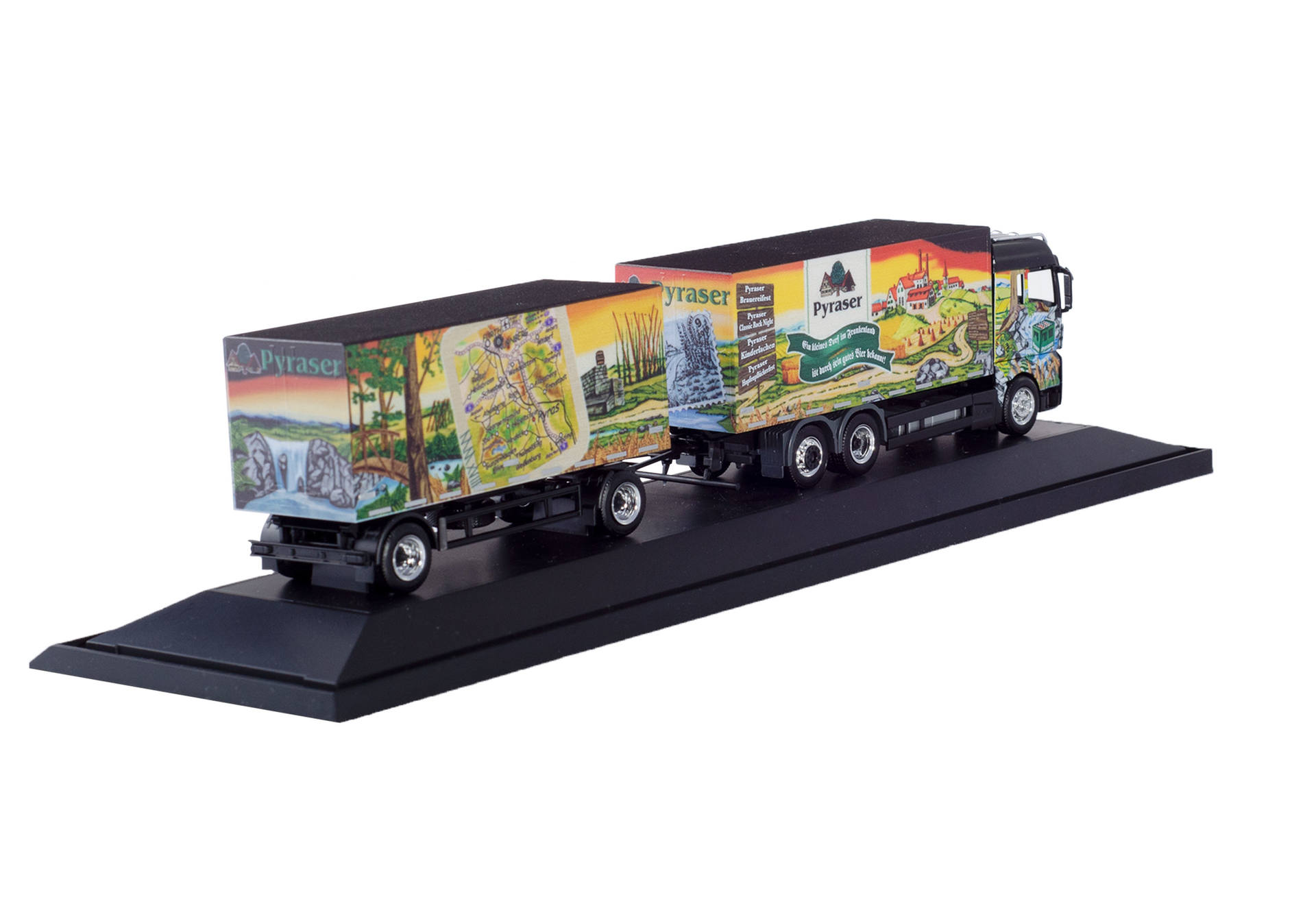 MAN TGX XLX Getränkekoffer-Hängerzug "Pyraser Brauerei / Thoma Transporte"