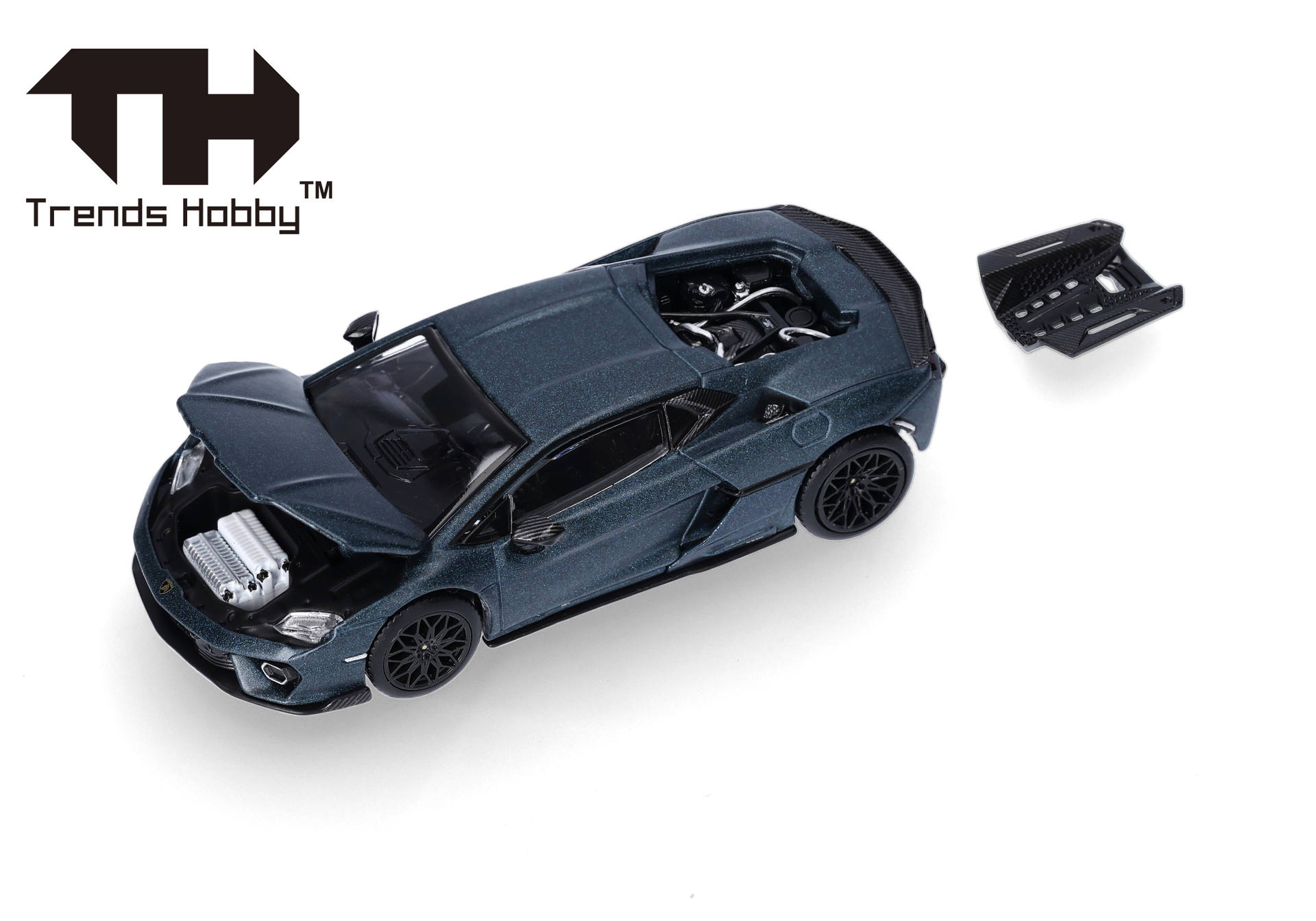 toy car, model car,  sports car, engine detail, remote battery case