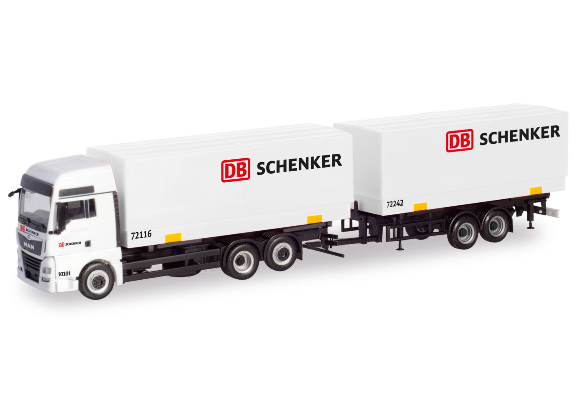 MAN TGX XXL Euro 6c Wechselpritschen-Hängerzug „DB Schenker“